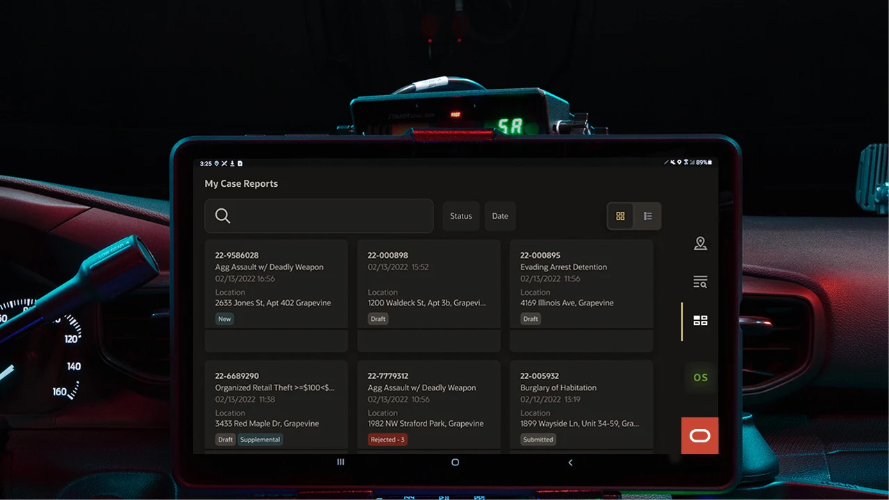Oracle Public Safety Suite screenshot